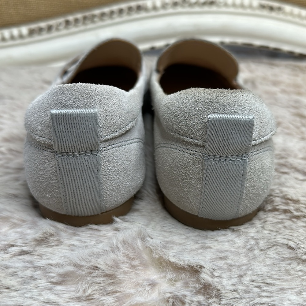 Franco Sarto Light Gray Suede Driving Loafers - Picture 10 of 16
